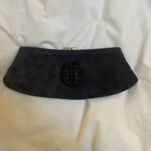 Antonio Melani Gray Suede Clutch